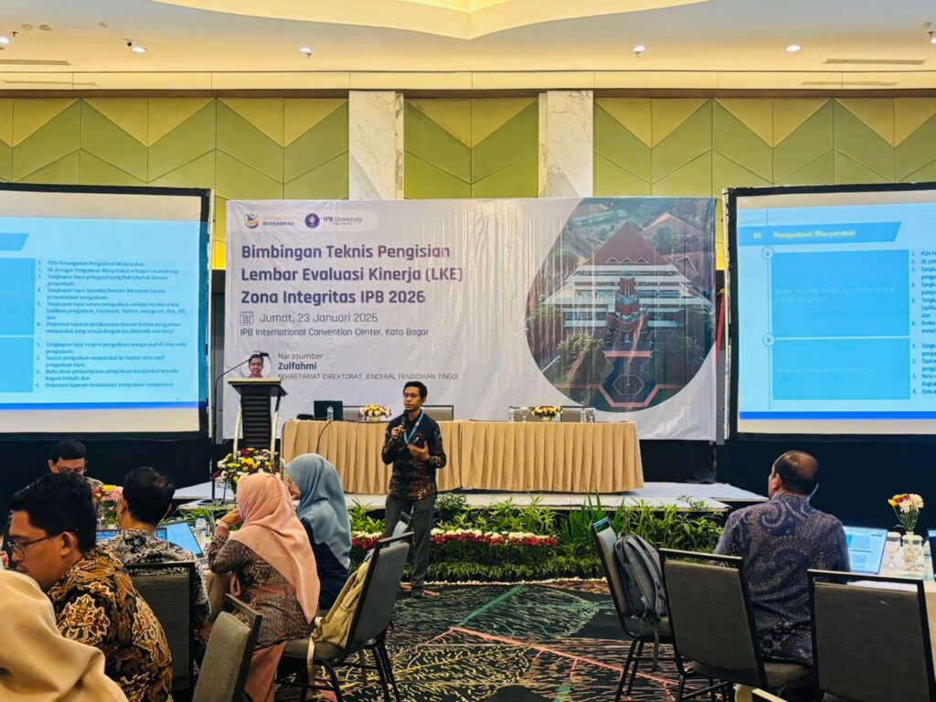Bimtek Pengisian Lembar Kerja Evaluasi (LKE) Zona Integritas (ZI) di Lingkungan Fakultas dan Sekolah Institut Pertanian Bogor